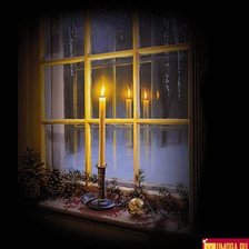 Оригинал схемы вышивки «свеча у окна» (№43919)