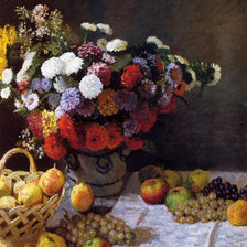 Схема вышивки «Клод Монэ Цветы и фрукты»