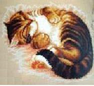Схема вышивки «Кот для подушки»