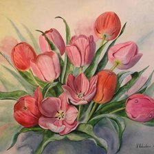 Схема вышивки «tulips»