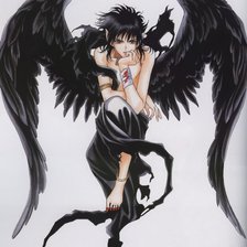 Схема вышивки «Черный ангел»