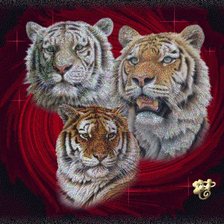 Оригинал схемы вышивки «Тигры» (№56073)