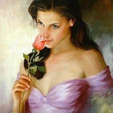 Девушка с розой
