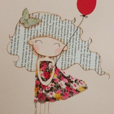 Схема вышивки «Девочка с шариком»