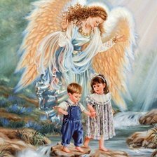 Схема вышивки «ангел-хранитель»