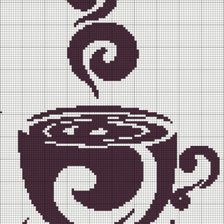 Оригинал схемы вышивки «Готовая схема "Чашка кофе"» (№60416)