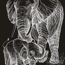 Схема вышивки «слоны»