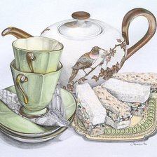 Схема вышивки «К чаю»