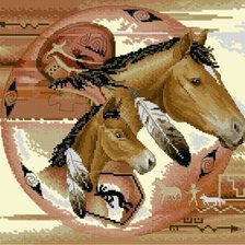 Оригинал схемы вышивки «Лошади» (№70609)