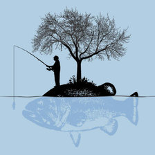 Схема вышивки «Рыбак»