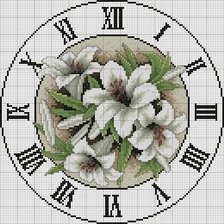 Схема вышивки «часы»