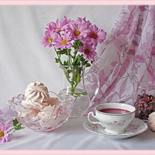 Схема вышивки «Розовое утро»