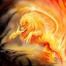 Схема вышивки «огненый лев»