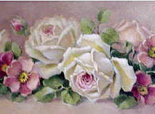 Оригинал схемы вышивки «белые розы» (№80278)