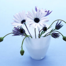 Схема вышивки «цветочки в вазе»
