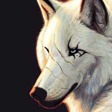 Волк нарисованный