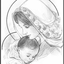 Схема вышивки «мать и дитя 2»