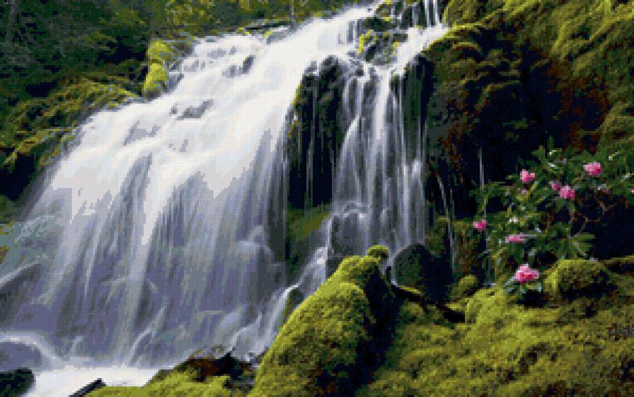 Водопад - водопад, природа, пейзаж - предпросмотр