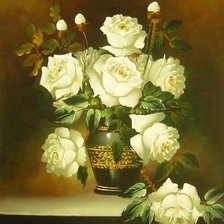 Оригинал схемы вышивки «белые розы» (№94615)