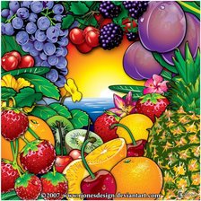Схема вышивки «фруктовый рай»