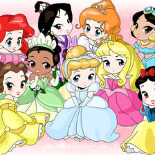 Схема вышивки «Маленькие принцессы Диснея»