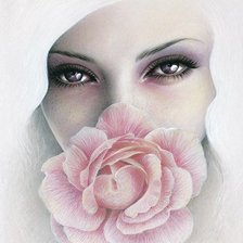 Схема вышивки «женщина-роза»