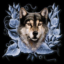 Оригинал схемы вышивки «Волк» (№97036)