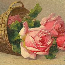 Схема вышивки «плетеная корзинка с розами»