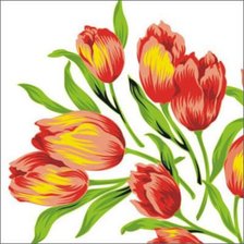 Оригинал схемы вышивки «Тюльпаны» (№104678)
