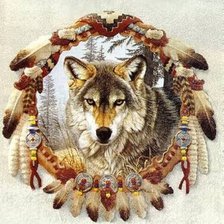 Оригинал схемы вышивки «Волк» (№107154)