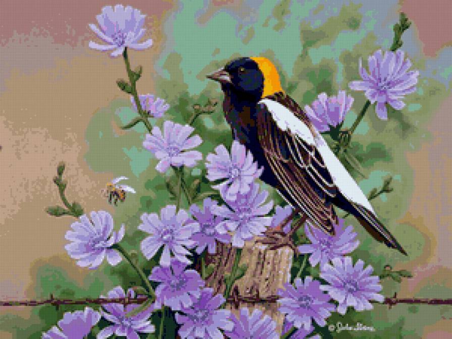 Серия "Птицы" - птицы, цветы, пейзаж - предпросмотр