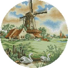 Схема вышивки «пейзажи Голандии»