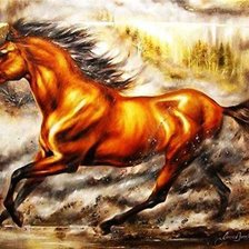 Схема вышивки «огненная лошадь»