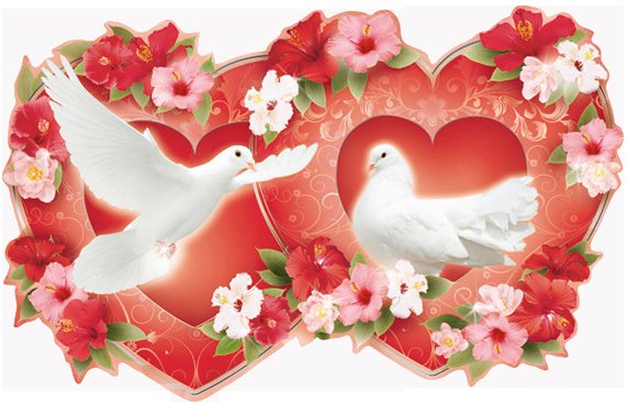 Совет да любовь - сердце, рушник, голуби, свадьба, голубь, совет да любовь - оригинал
