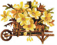 Оригинал схемы вышивки «цветы в телеге» (№114152)
