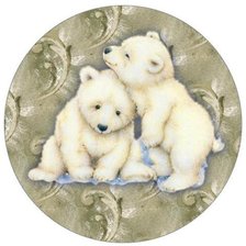 Оригинал схемы вышивки «белые медвежата» (№114285)