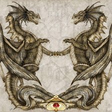 Схема вышивки «Драконы - символ»
