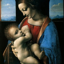 Схема вышивки «Леонардо да Винчи - Мадонна с Младенцем»