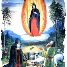 Схема вышивки «явление Божией матери на горе Почаевской»