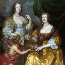 Оригинал схемы вышивки «Lady Elizabeth Thimbelby and her Sister» (№121071)