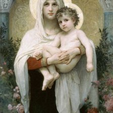 Оригинал схемы вышивки «Святая богородица с младенцем» (№125119)