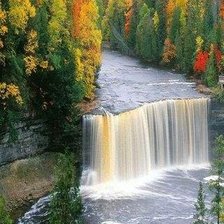 Схема вышивки «Осенний водопад»