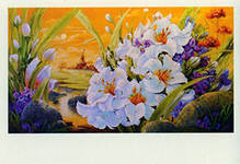 Оригинал схемы вышивки «цветочная живопись» (№127088)