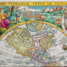 Схема вышивки «красивая карта мира - 1 верх»