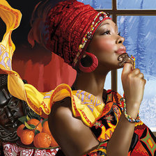 Схема вышивки «Женщины мира - Африка»