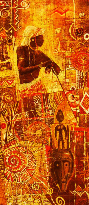 Африка триптих 2 - африка, триптих, этно, африканец - оригинал