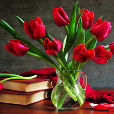 Схема вышивки «Тюльпаны, цветы, нарюрморт»