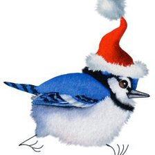Схема вышивки «Рождественская птичка»
