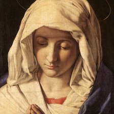 Схема вышивки «Картины Сассоферрато : Мадонна за молитвой»