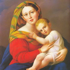 Схема вышивки «Юзеф Олешкевич : Богоматерь с младенцем»